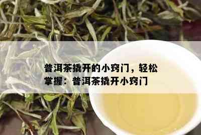 普洱茶撬开的小窍门，轻松掌握：普洱茶撬开小窍门