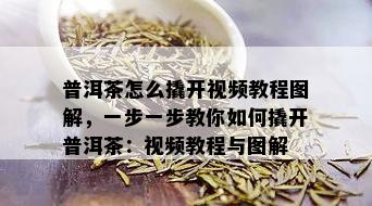 普洱茶怎么撬开视频教程图解，一步一步教你如何撬开普洱茶：视频教程与图解