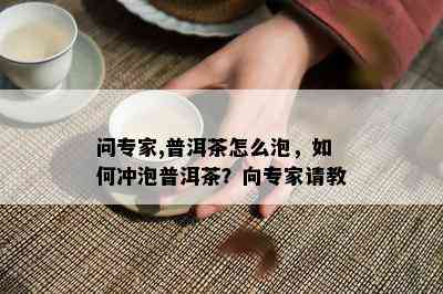 问专家,普洱茶怎么泡，如何冲泡普洱茶？向专家请教