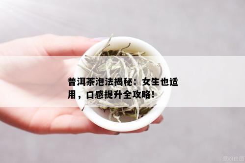 普洱茶泡法揭秘：女生也适用，口感提升全攻略！