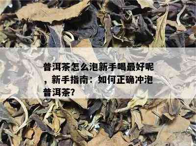 普洱茶怎么泡新手喝更好呢，新手指南：如何正确冲泡普洱茶？