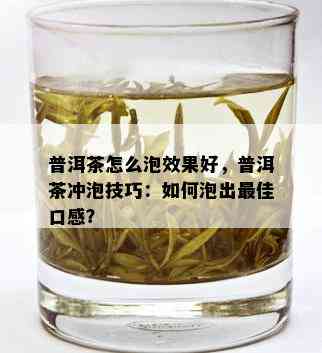 普洱茶怎么泡效果好，普洱茶冲泡技巧：如何泡出更佳口感？