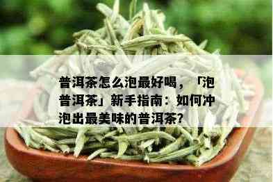 普洱茶怎么泡更好喝，「泡普洱茶」新手指南：如何冲泡出最美味的普洱茶？