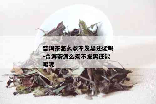 普洱茶怎么煮不发黑还能喝-普洱茶怎么煮不发黑还能喝呢