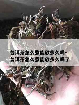 普洱茶怎么煮能放多久喝-普洱茶怎么煮能放多久喝了