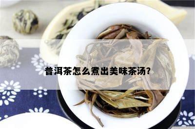 普洱茶怎么煮出美味茶汤？