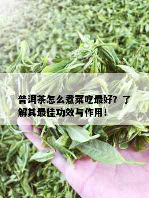 普洱茶怎么煮菜吃更好？了解其更佳功效与作用！