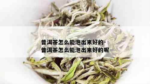 普洱茶怎么能泡出来好的-普洱茶怎么能泡出来好的呢