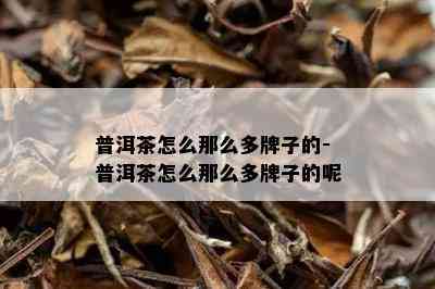 普洱茶怎么那么多牌子的-普洱茶怎么那么多牌子的呢