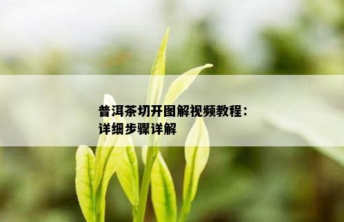 普洱茶切开图解视频教程：详细步骤详解