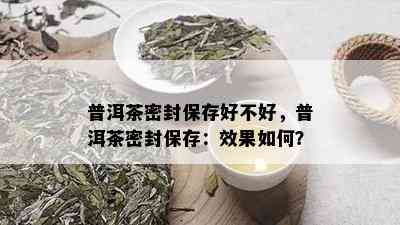 普洱茶密封保存好不好，普洱茶密封保存：效果如何？