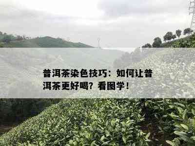 普洱茶染色技巧：如何让普洱茶更好喝？看图学！