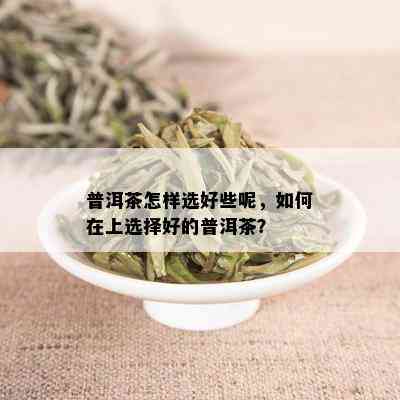 普洱茶怎样选好些呢，如何在上选择好的普洱茶？