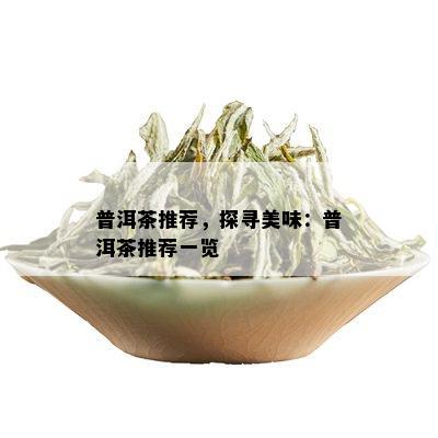 普洱茶推荐，探寻美味：普洱茶推荐一览