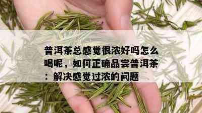 普洱茶总感觉很浓好吗怎么喝呢，如何正确品尝普洱茶：解决感觉过浓的问题