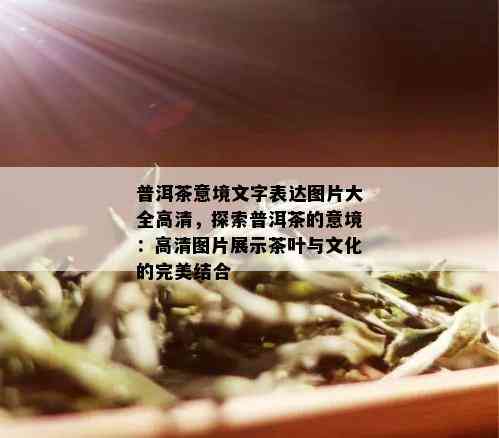 普洱茶意境文字表达图片大全高清，探索普洱茶的意境：高清图片展示茶叶与文化的完美结合