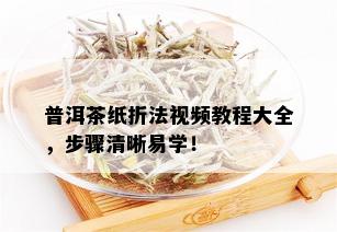 普洱茶纸折法视频教程大全，步骤清晰易学！