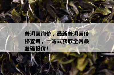 普洱茶询价，最新普洱茶价格查询，一站式获取全网最准确报价！