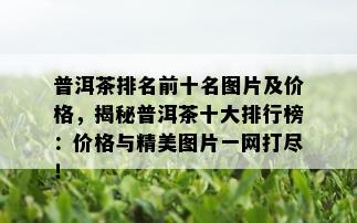 普洱茶排名前十名图片及价格，揭秘普洱茶十大排行榜：价格与精美图片一网打尽！