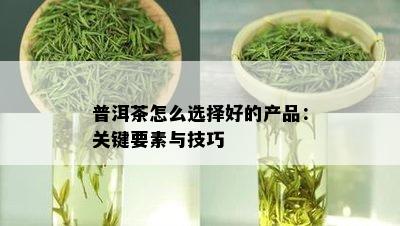 普洱茶怎么选择好的产品：关键要素与技巧