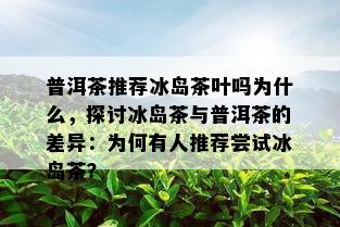 普洱茶推荐冰岛茶叶吗为什么，探讨冰岛茶与普洱茶的差异：为何有人推荐尝试冰岛茶？