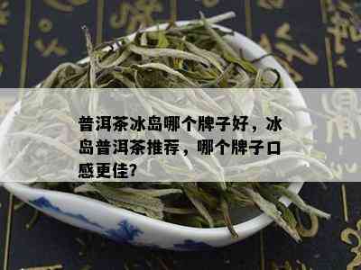 普洱茶冰岛哪个牌子好，冰岛普洱茶推荐，哪个牌子口感更佳？