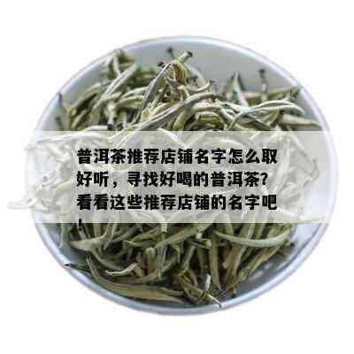 普洱茶推荐店铺名字怎么取好听，寻找好喝的普洱茶？看看这些推荐店铺的名字吧！