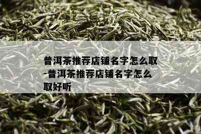 普洱茶推荐店铺名字怎么取-普洱茶推荐店铺名字怎么取好听