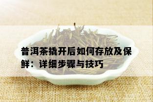 普洱茶撬开后如何存放及保鲜：详细步骤与技巧