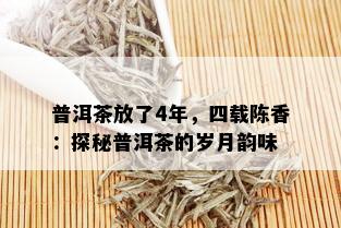 普洱茶放了4年，四载陈香：探秘普洱茶的岁月韵味