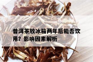 普洱茶放冰箱两年后能否饮用？影响因素解析