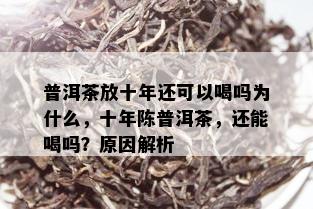 普洱茶放十年还可以喝吗为什么，十年陈普洱茶，还能喝吗？原因解析