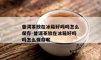 普洱茶放在冰箱好吗吗怎么保存-普洱茶放在冰箱好吗吗怎么保存呢