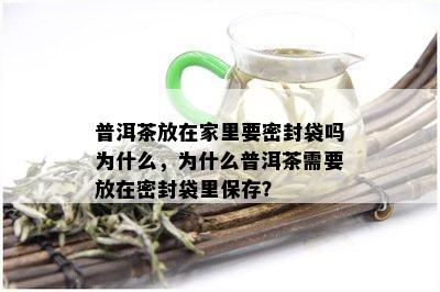 普洱茶放在家里要密封袋吗为什么，为什么普洱茶需要放在密封袋里保存？