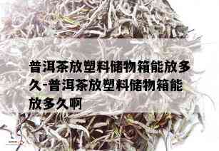 普洱茶放塑料储物箱能放多久-普洱茶放塑料储物箱能放多久啊