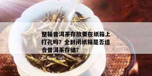 整箱普洱茶存放要在纸箱上打孔吗？全封闭纸箱是否适合普洱茶存储？