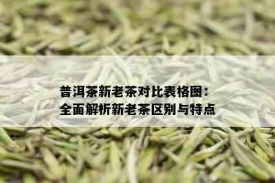 普洱茶新老茶对比表格图：全面解析新老茶区别与特点