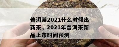 普洱茶2021什么时候出新茶，2021年普洱茶新品上市时间预测