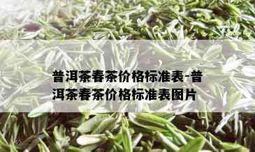 普洱茶春茶价格标准表-普洱茶春茶价格标准表图片