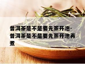 普洱茶是不是要先蒸开泡-普洱茶是不是要先蒸开泡再煮