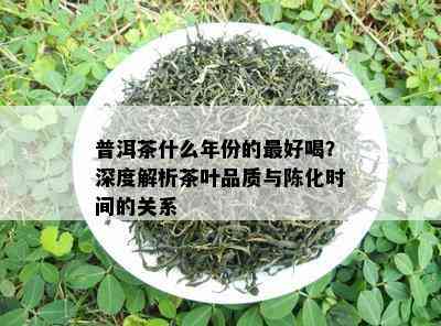 普洱茶什么年份的更好喝？深度解析茶叶品质与陈化时间的关系