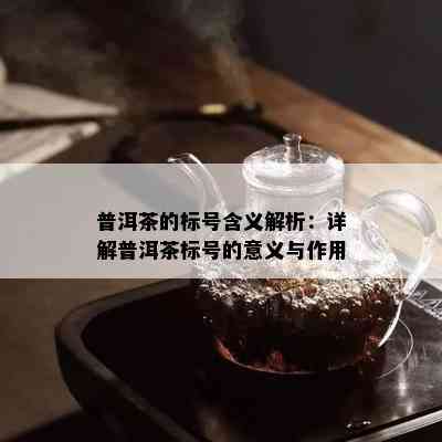 普洱茶的标号含义解析：详解普洱茶标号的意义与作用