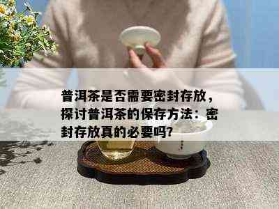 普洱茶是否需要密封存放，探讨普洱茶的保存方法：密封存放真的必要吗？