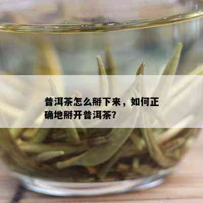 普洱茶怎么掰下来，如何正确地掰开普洱茶？