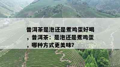 普洱茶是泡还是煮鸡蛋好喝，普洱茶：是泡还是煮鸡蛋，哪种方式更美味？