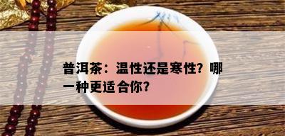 普洱茶：温性还是寒性？哪一种更适合你？