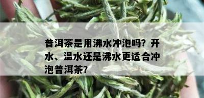 普洱茶是用沸水冲泡吗？开水、温水还是沸水更适合冲泡普洱茶？