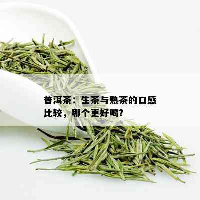 普洱茶：生茶与熟茶的口感比较，哪个更好喝？