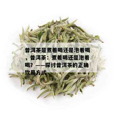 普洱茶是煮着喝还是泡着喝，普洱茶：煮着喝还是泡着喝？——探讨普洱茶的正确饮用方式