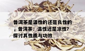 普洱茶是温性的还是良性的，普洱茶：温性还是凉性？探讨其性质与功效